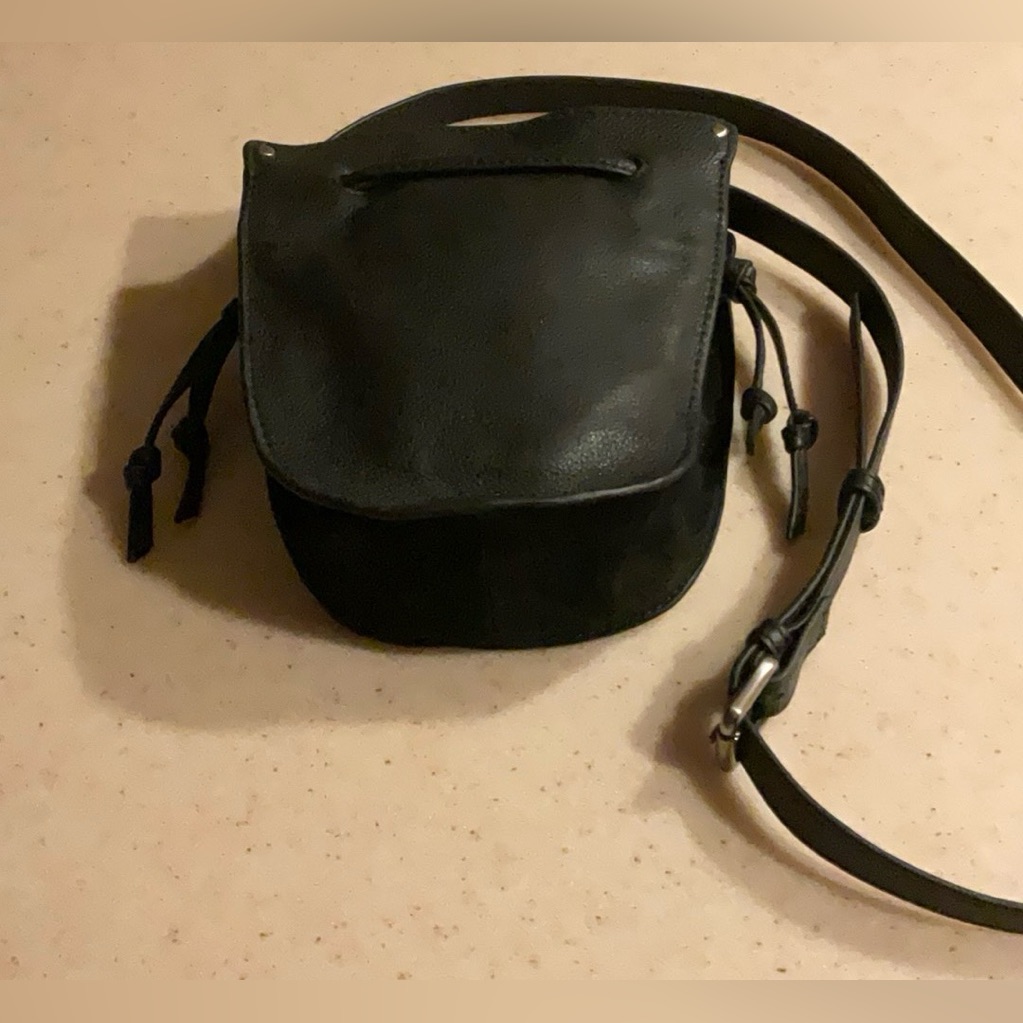 Leather And Suede Crossbody